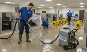 Professional water extraction service in Fayetteville, AR for flood and water damage cleanup